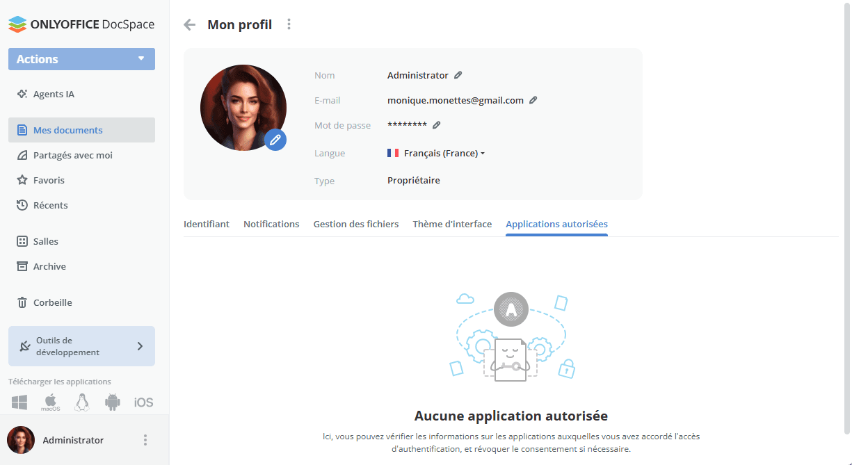 Modifier des profils