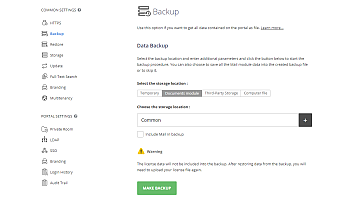 Documents module tab