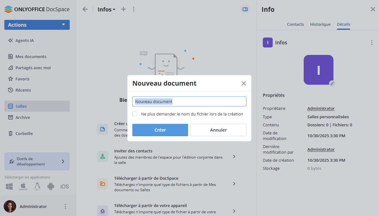 Créer un nouveau fichier