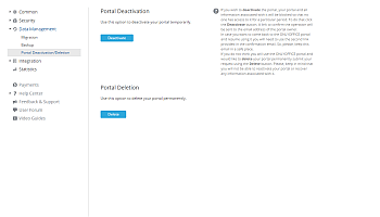Deactivating/Deleting Portal