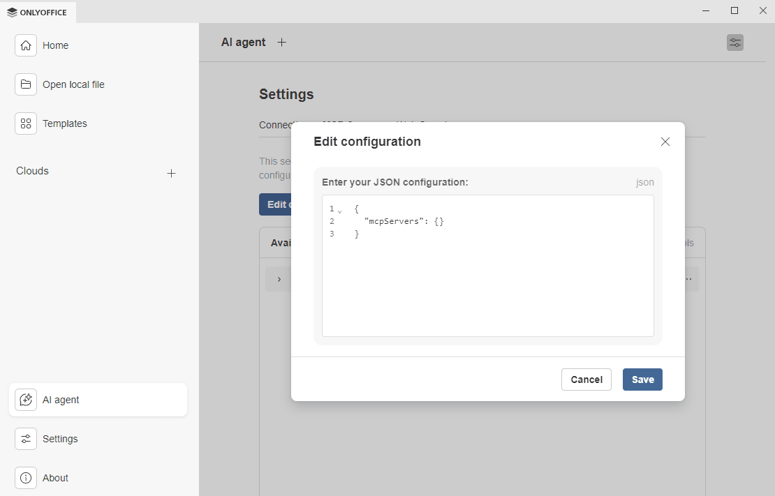 Edit MCP Configuration