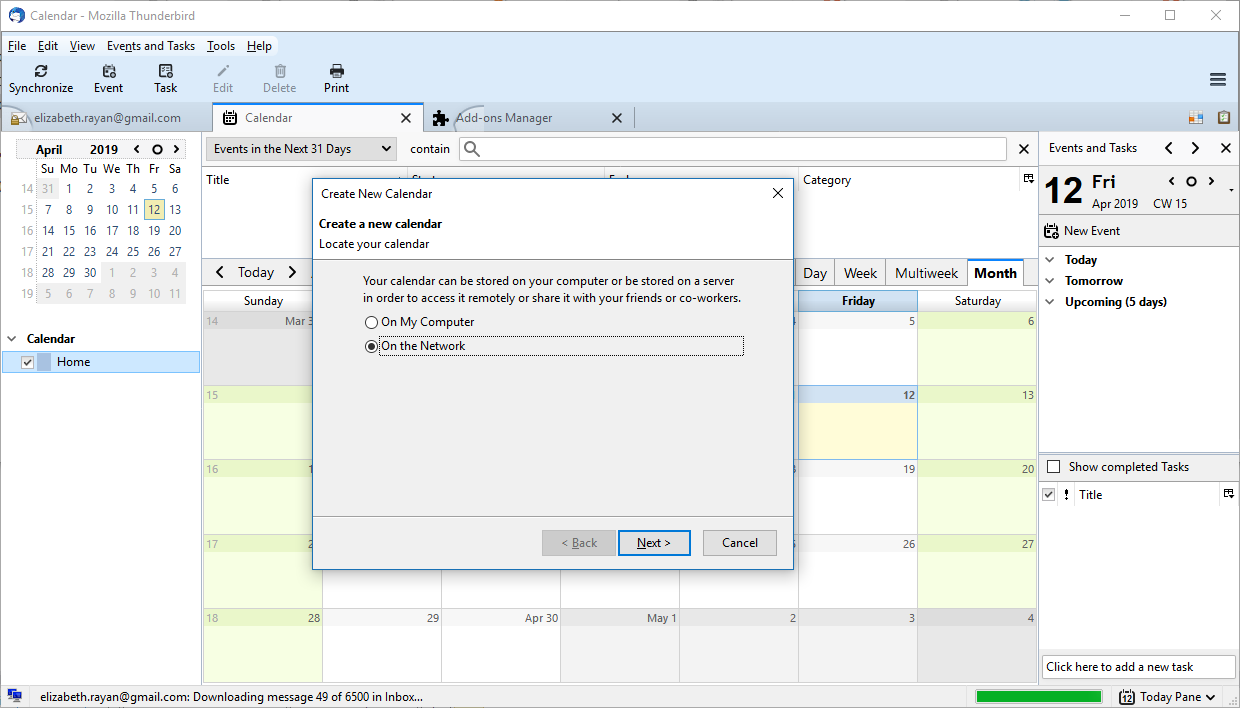 Exporting Calendar - Mozilla Thunderbird