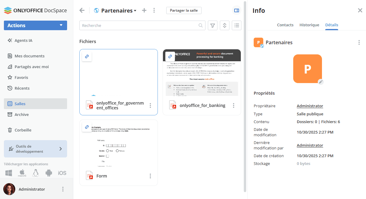 Afficher informations