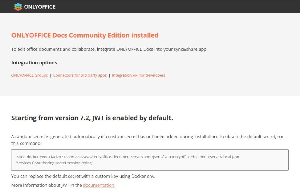 Installing ONLYOFFICE Docs