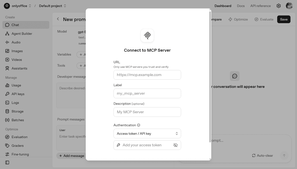 MCP server parameters