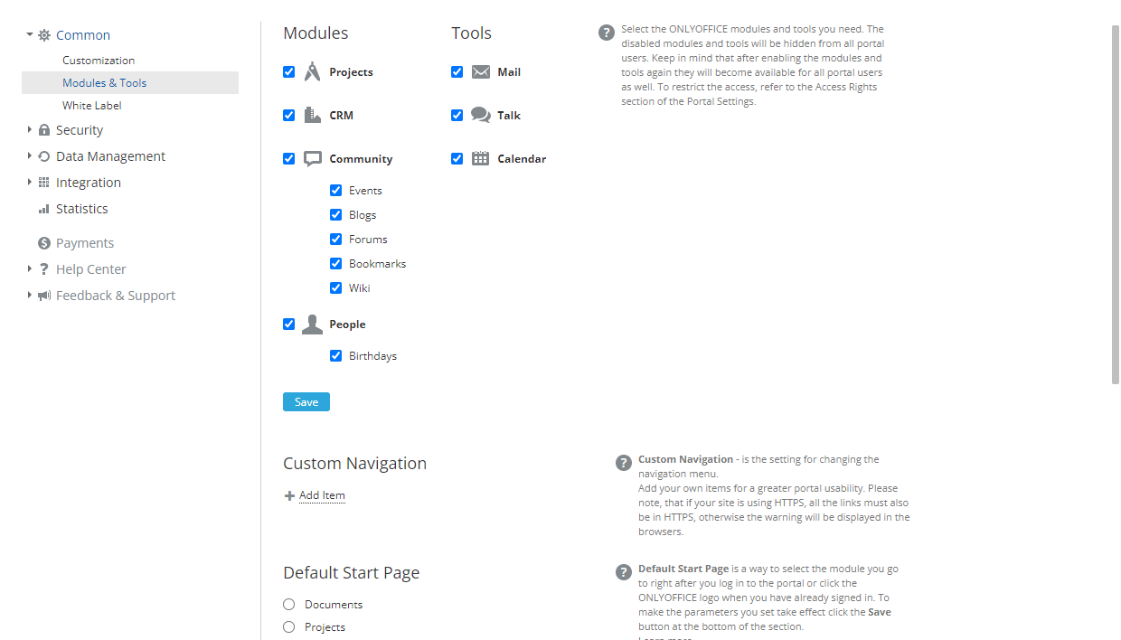Managing Portal Modules