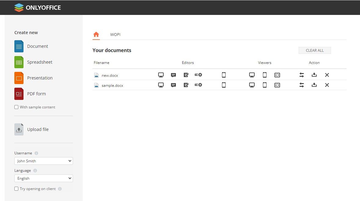 Installing ONLYOFFICE Docs