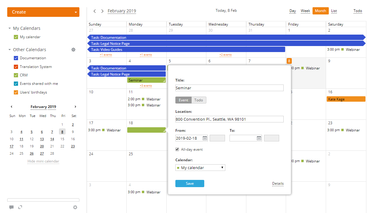 Creating Events - Quick Mode