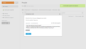 Sending Invitation Link