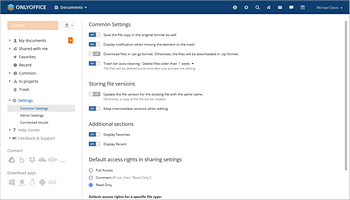 Changing module settings