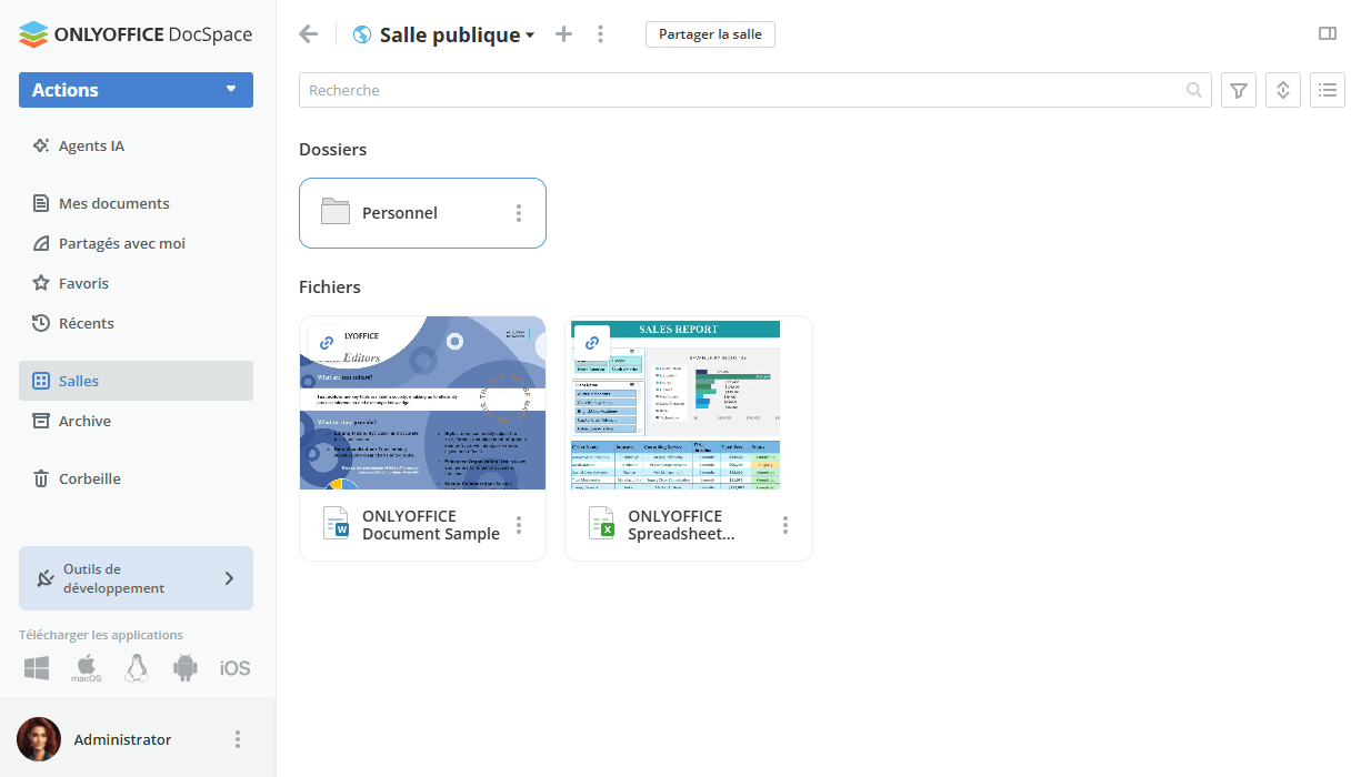 Affichage des miniatures