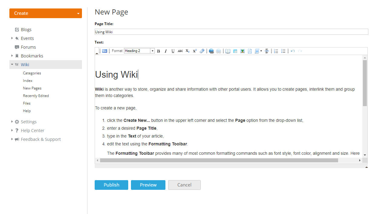 Using Wiki