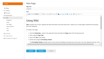 Using Wiki