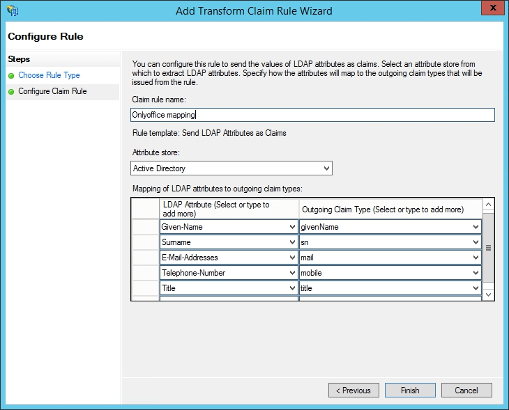 How to configure ONLYOFFICE SP and AD FS IdP