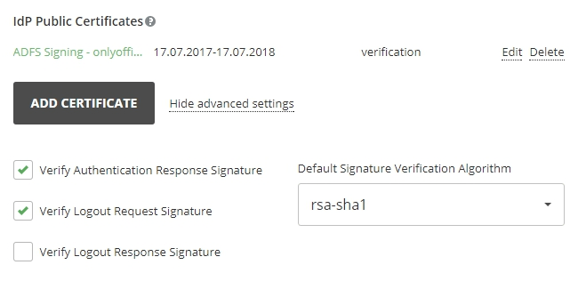 How to configure ONLYOFFICE SP and AD FS IdP