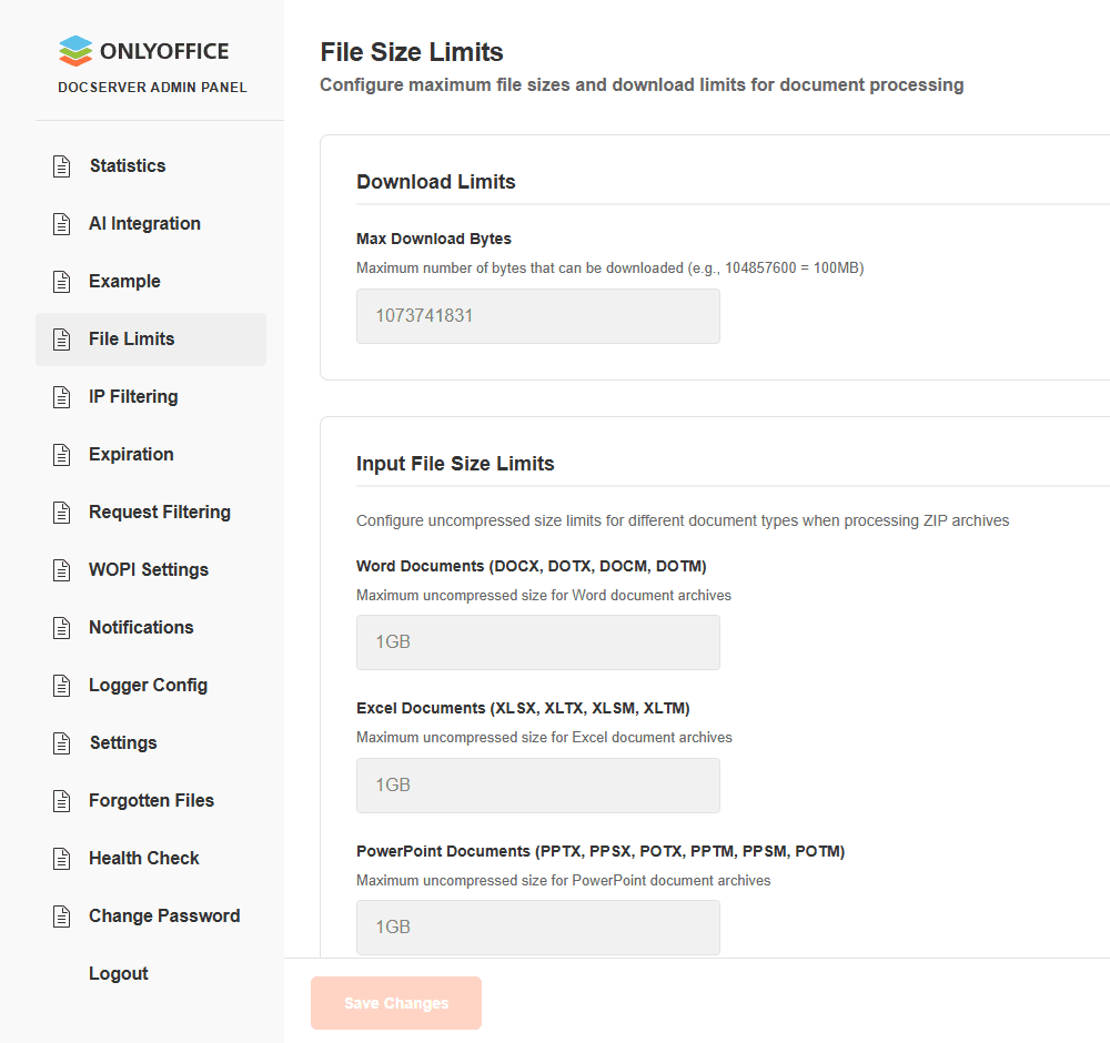 Tableau de bord du Panneau d'administration après l'installation réussite