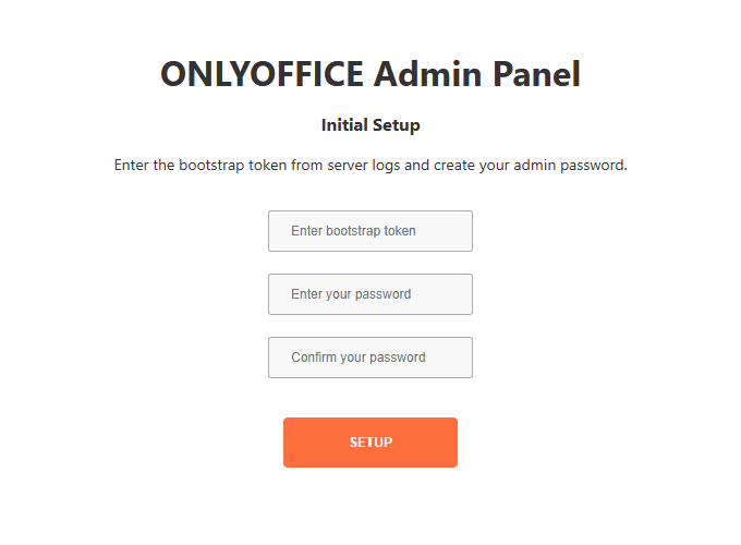 Page de configuration du Panneau d'administration