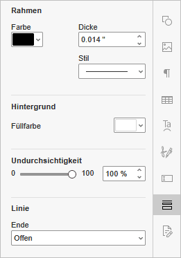 Bereich Anmerkungseinstellungen