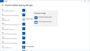 Choisir une application