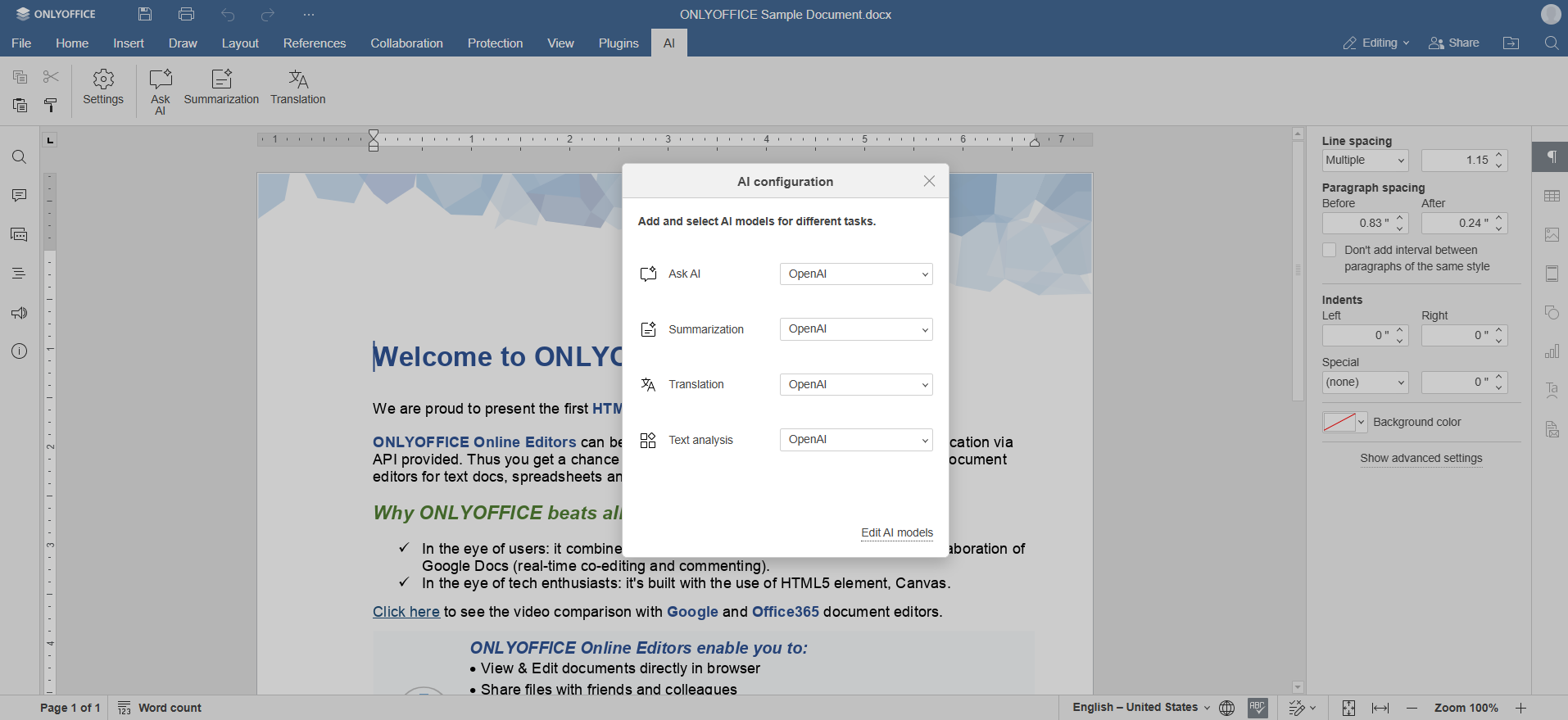 Assigning AI to tasks