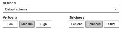 AI assistant advanced settings