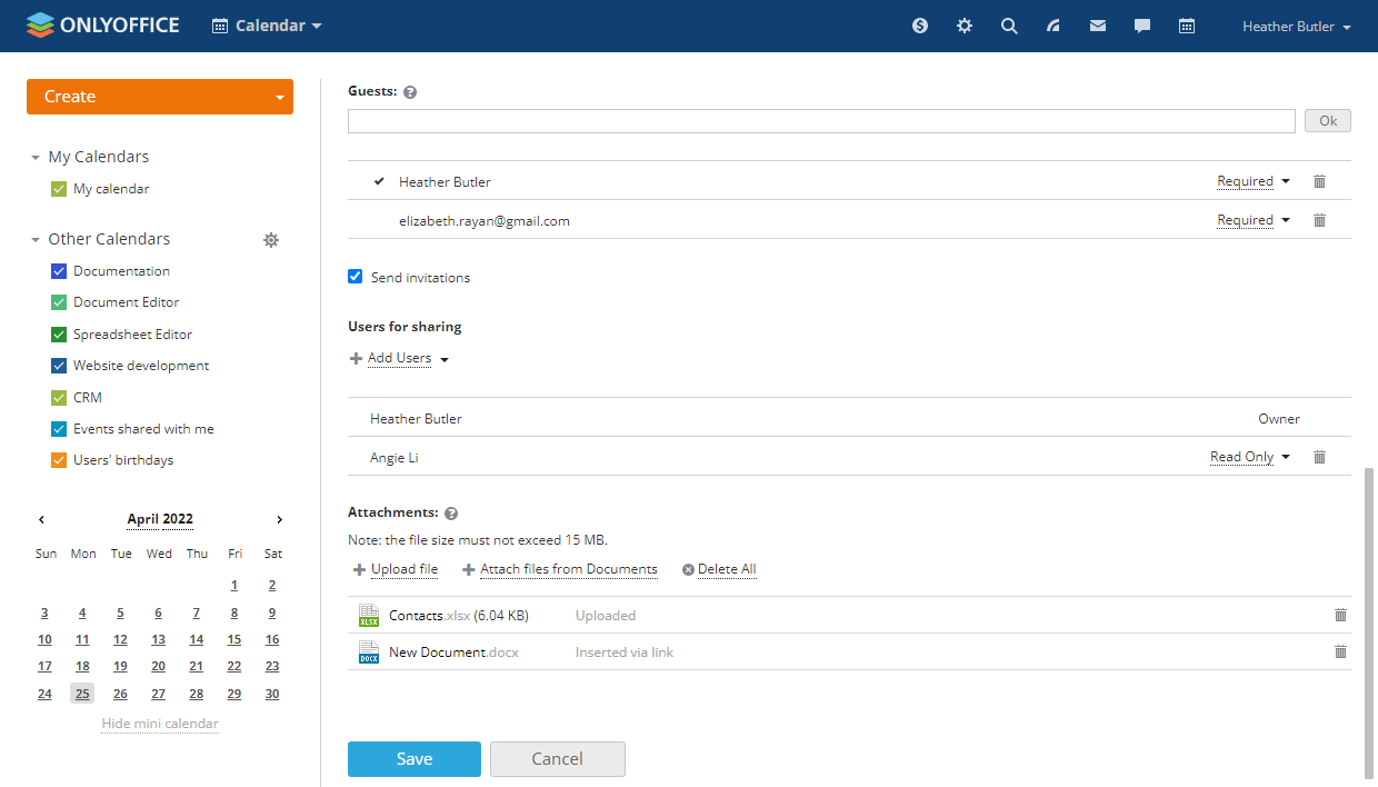 Creating Events - Advanced Mode