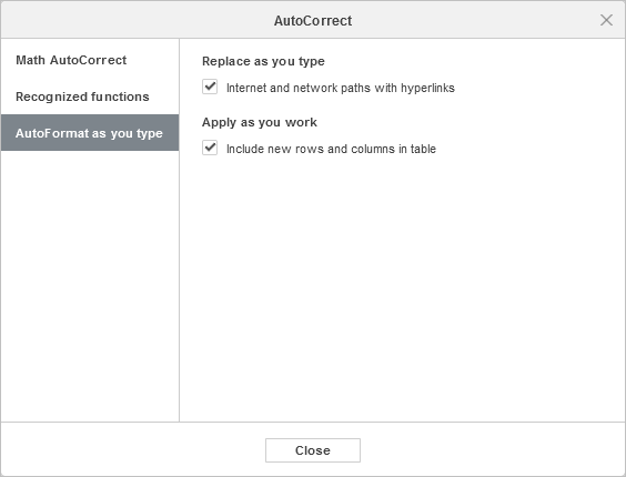 AutoFormat As You Type