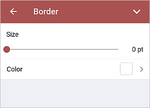 Border settings