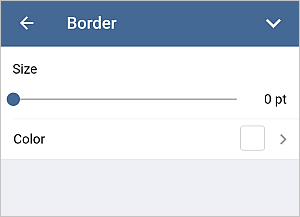 Border settings