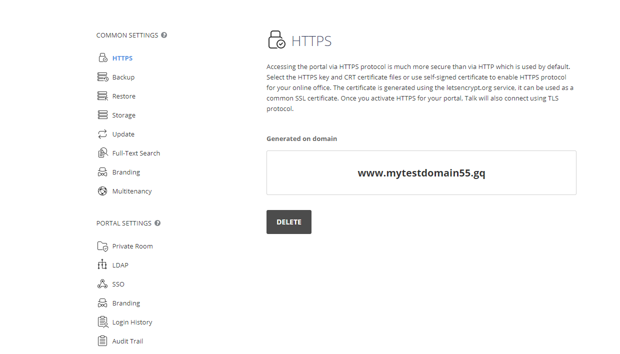 CA-signed certificate