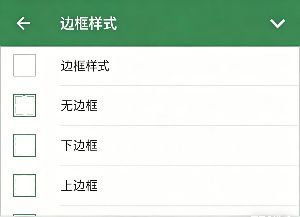 单元格边框设置