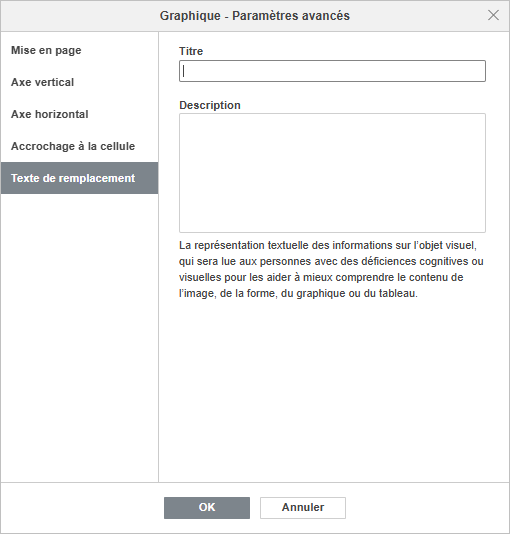 La fenêtre Graphique - Paramètres avancés