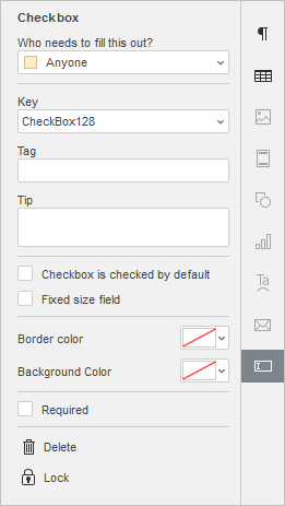 checkbox settings