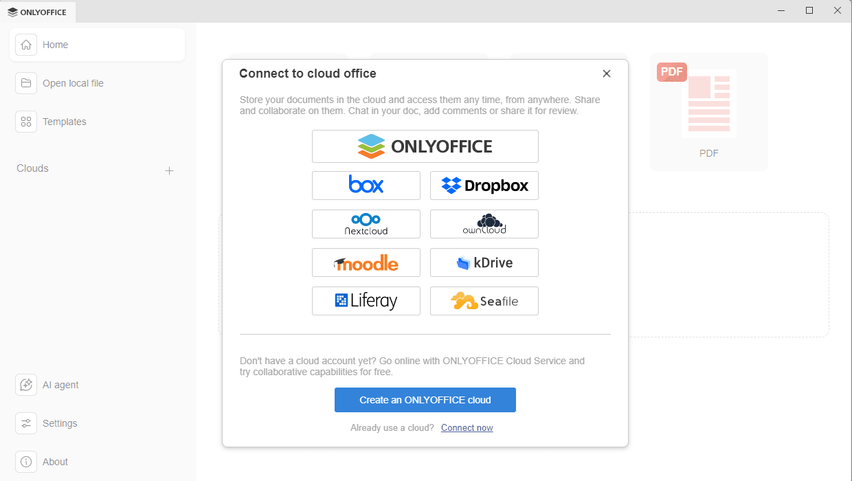 Connecting to the cloud
