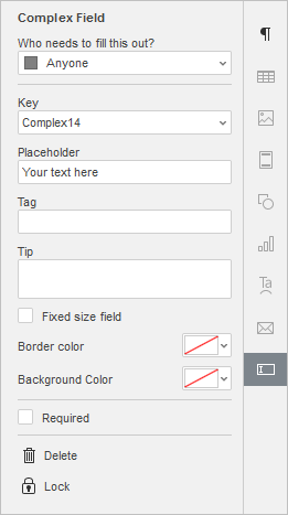 complex field settings