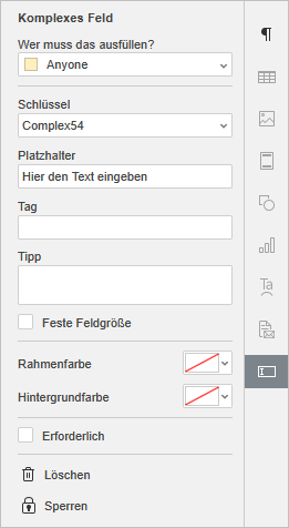 complex field settings