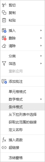 条件格式右键单击