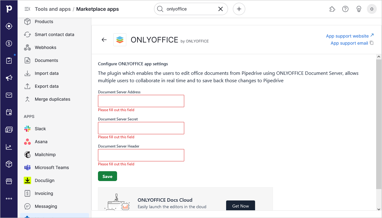 ONLYOFFICE_Pipedrive_config