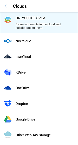 Connection to third-party storage