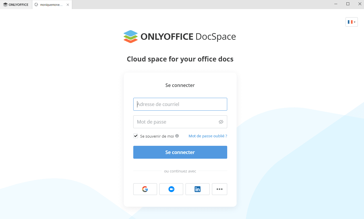 Se connecter au bureau de cloud