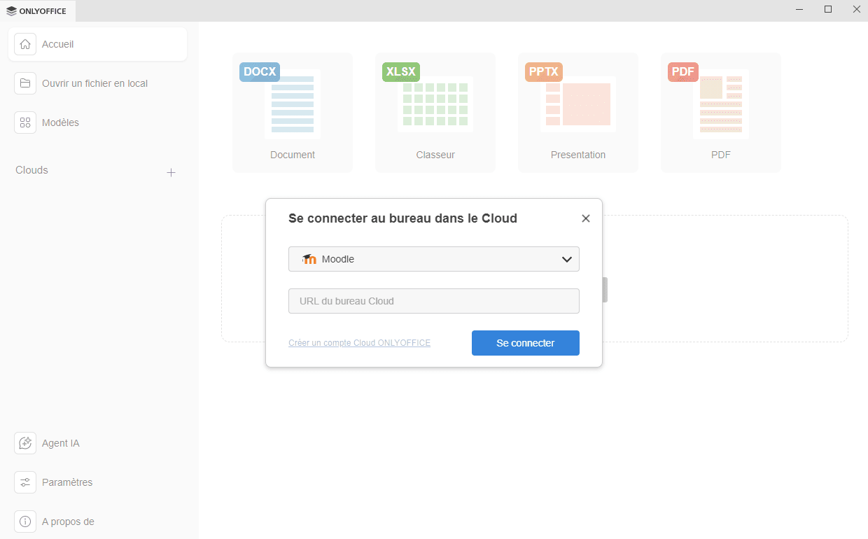 Se connecter au bureau de cloud