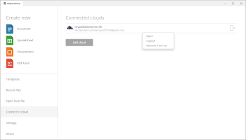 Connected accounts list