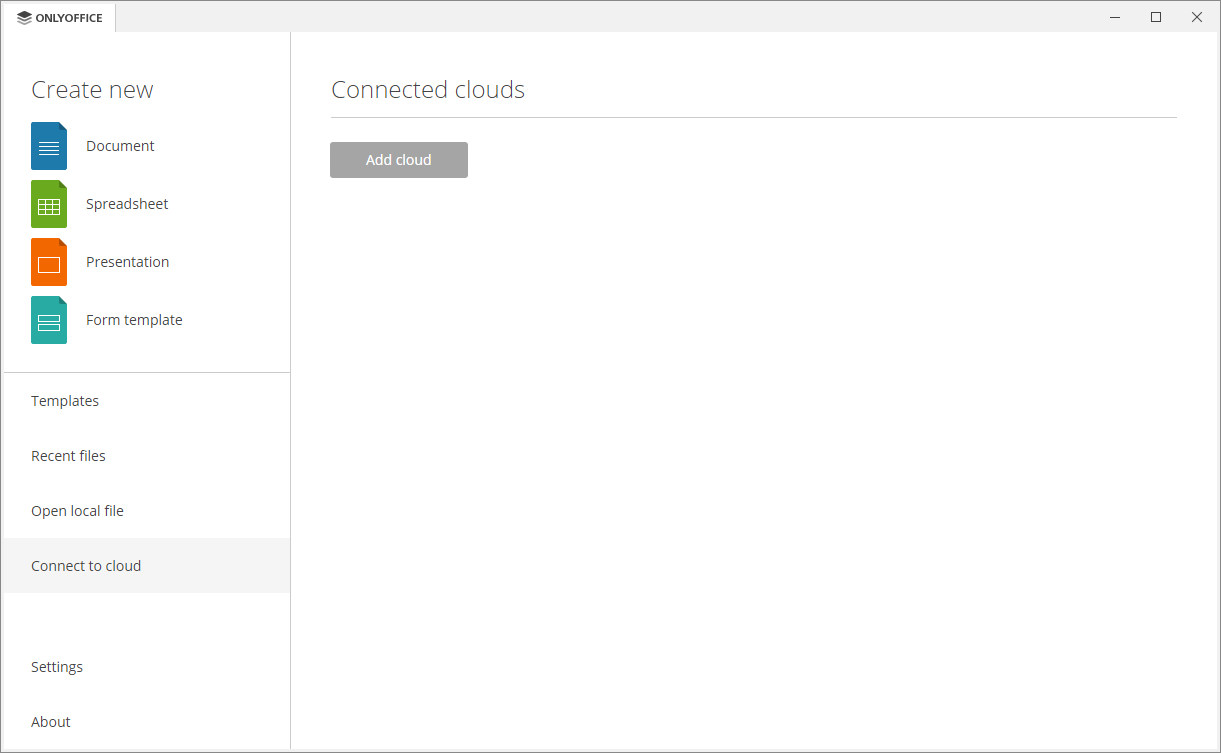 Onglet Connecter à cloud