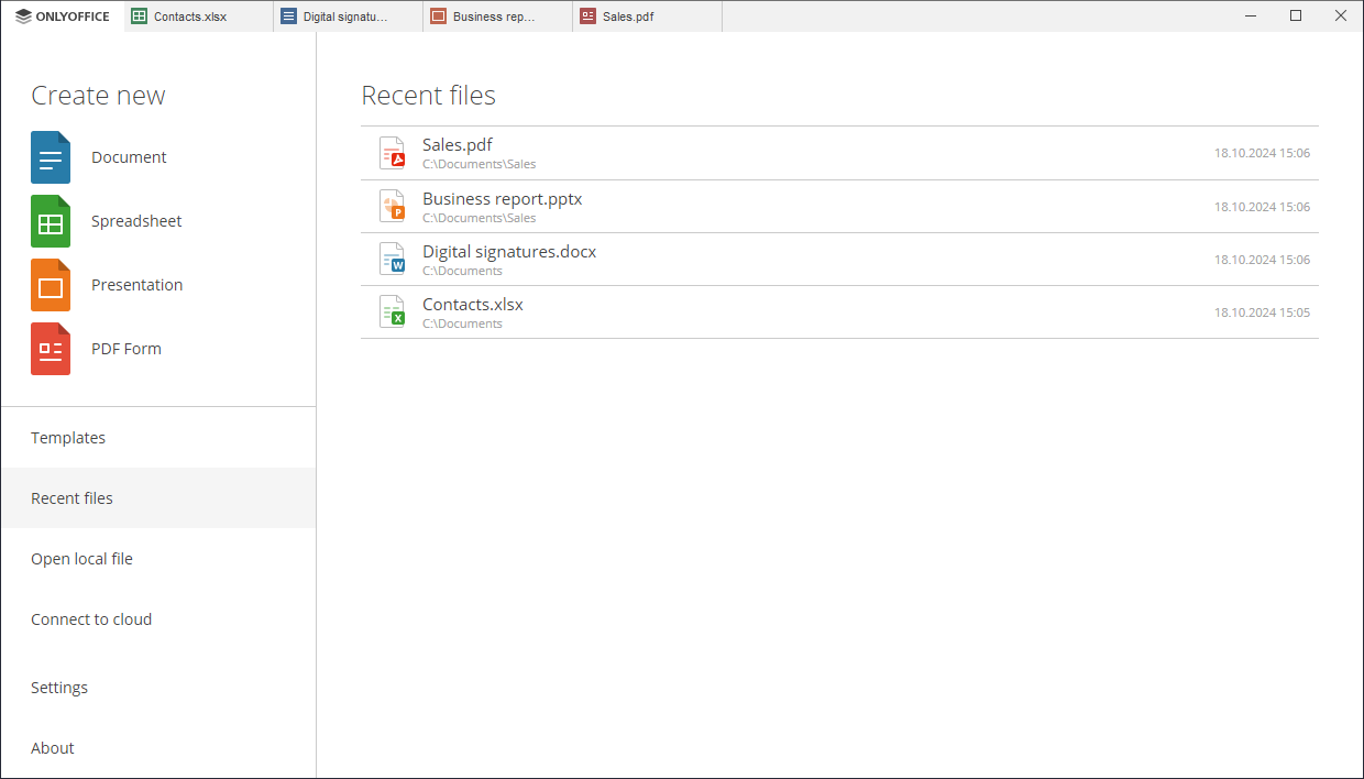 Créer des documents
