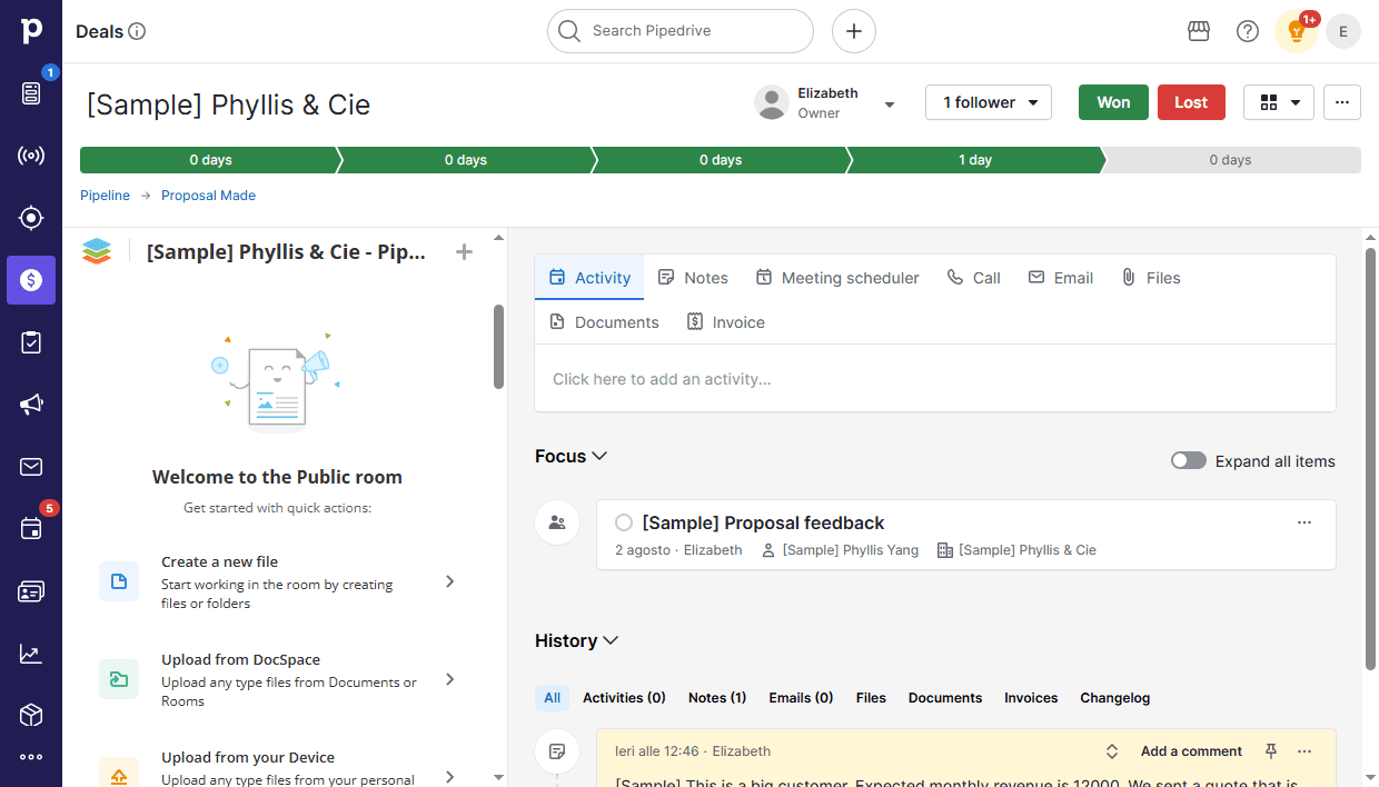 ONLYOFFICE DocSpace app for Pipedrive
