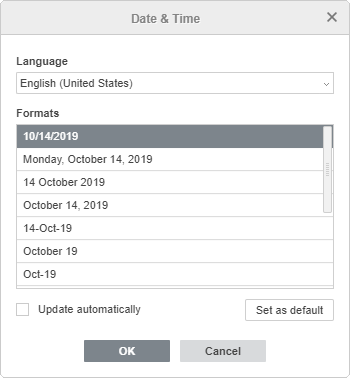 Date and Time Settings