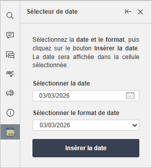 Interface Sélecteur de date