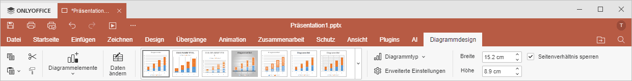 Diagrammdesign Registerkarte