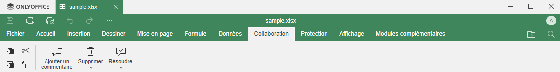 Onglet Collaboration