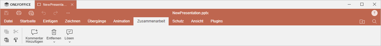 Zusammenarbeit Registerkarte